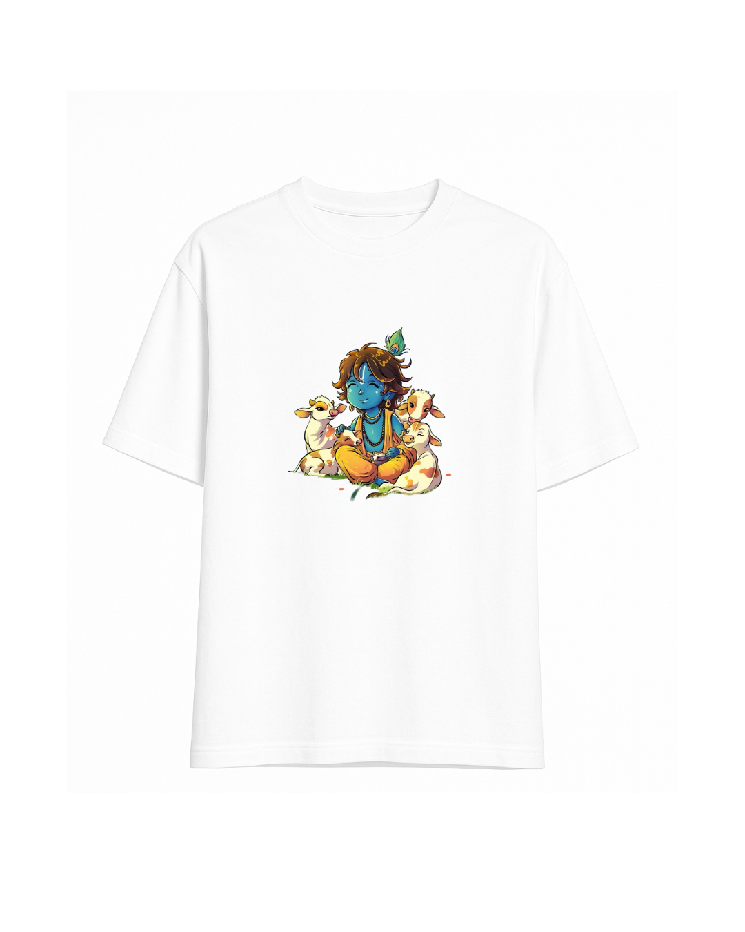 Krishna Printed Premium Oversized Unisex T- Shirt